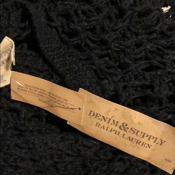 Black Fishnet Sweater Ralph Lauren NWT x/s Supply - Picture 6 of 8